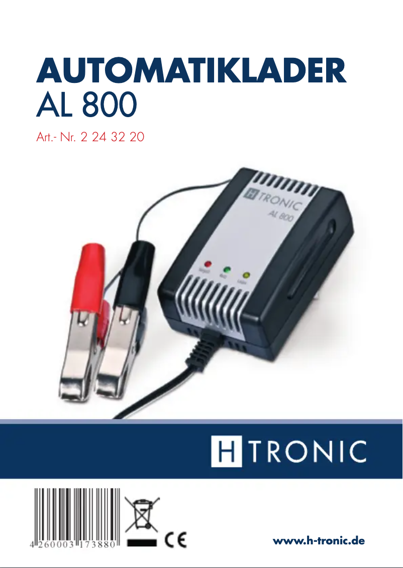 Page n°1 - Manuel utilisateur H-Tronic AL 800