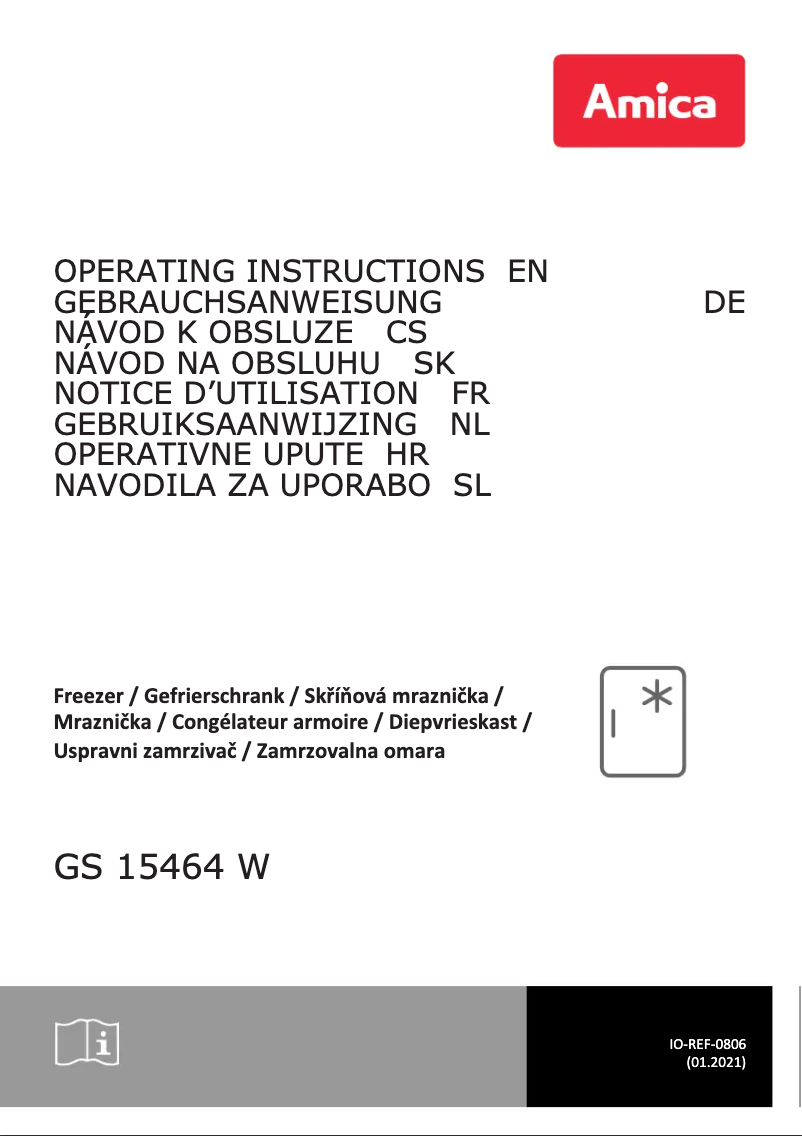 Page 1 de la notice Manuel utilisateur Amica GS 15464 W