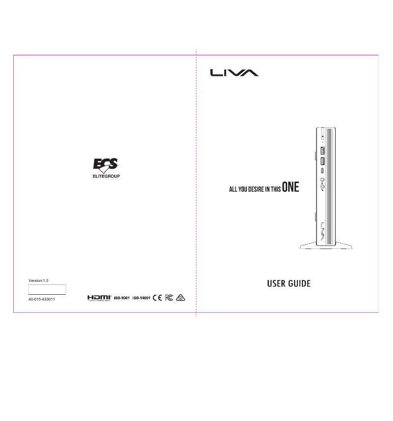 Page 1 de la notice Manuel utilisateur ECS LIVA One H310