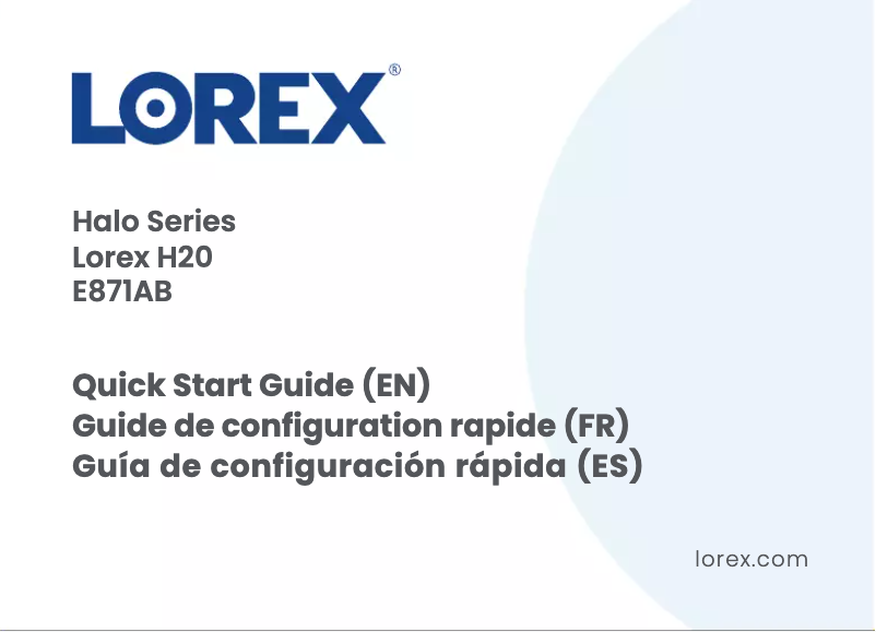 Página 1 del manual Guía de inicio rápido Lorex E871AB