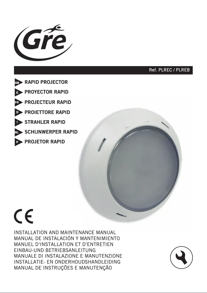 Page 1 de la notice Manuel utilisateur Gre PLREB