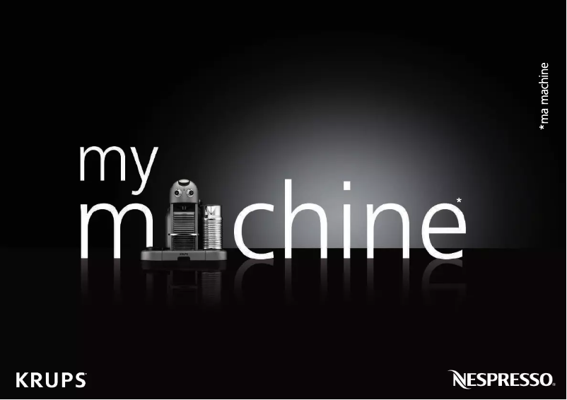 Page 1 de la notice Manuel utilisateur Krups Nespresso Gran Maestria XN8105