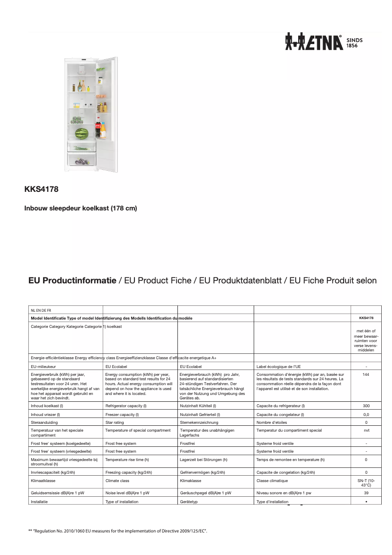 Image de la première page du manuel de l'appareil KKS4178