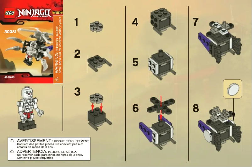 Page 1 de la notice Manuel utilisateur Lego Skeleton Chopper