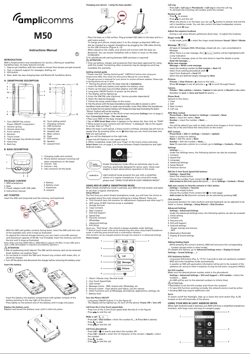 Image de la première page du manuel de l'appareil M50