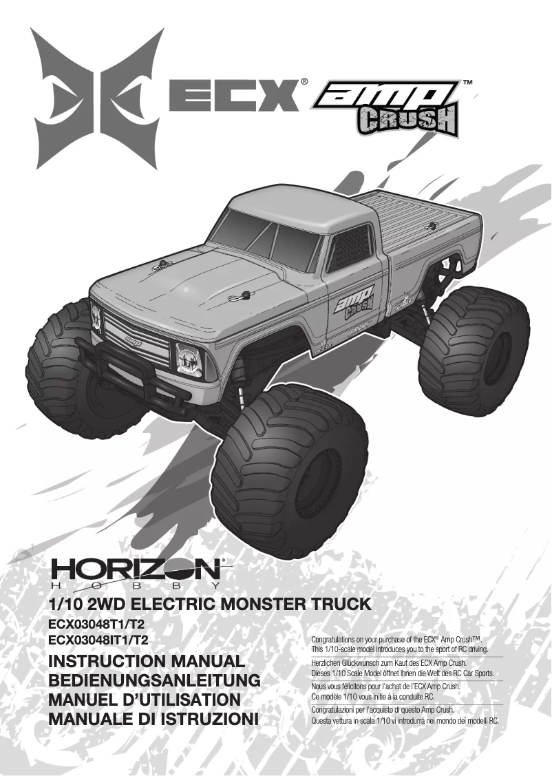Page 1 de la notice Manuel utilisateur ECX AMP Crush