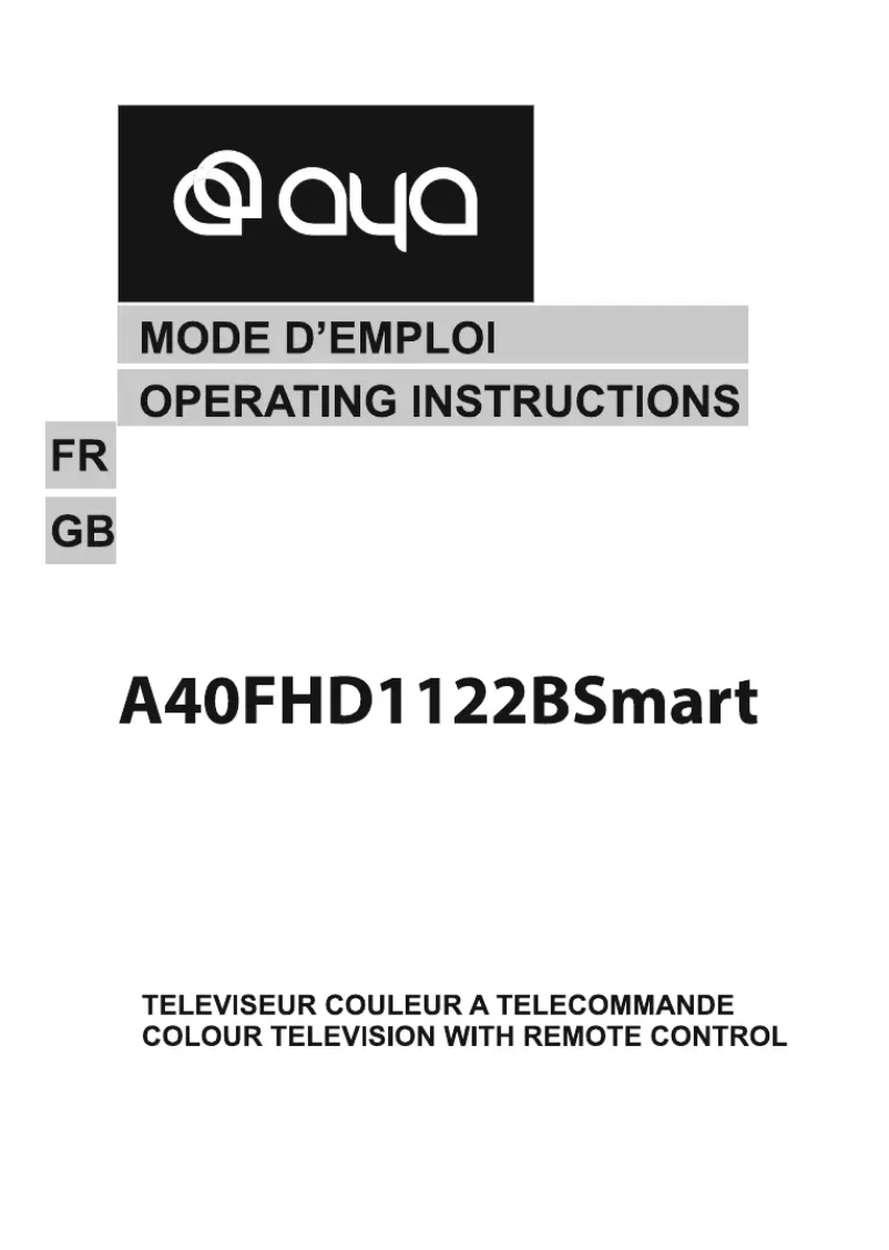 Image de la première page du manuel de l'appareil A40FHD1122Bsmart