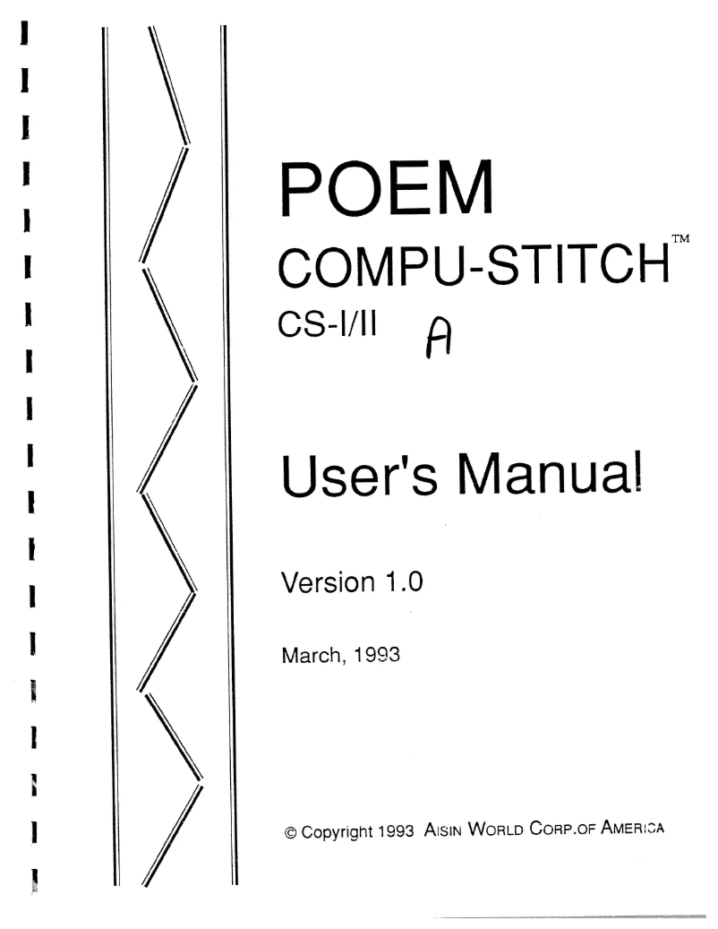 Page 1 de la notice Manuel utilisateur Husqvarna Poem