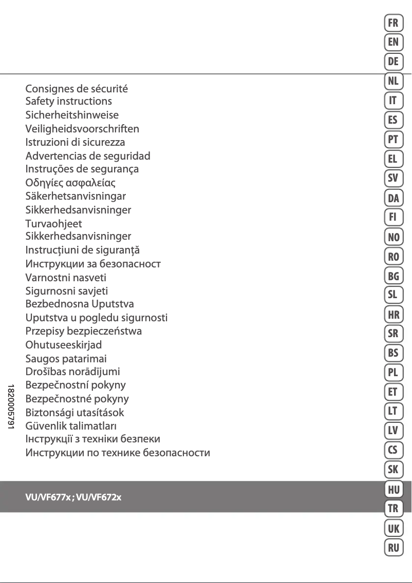 Image de la première page du manuel de l'appareil Urban Cool VU6720
