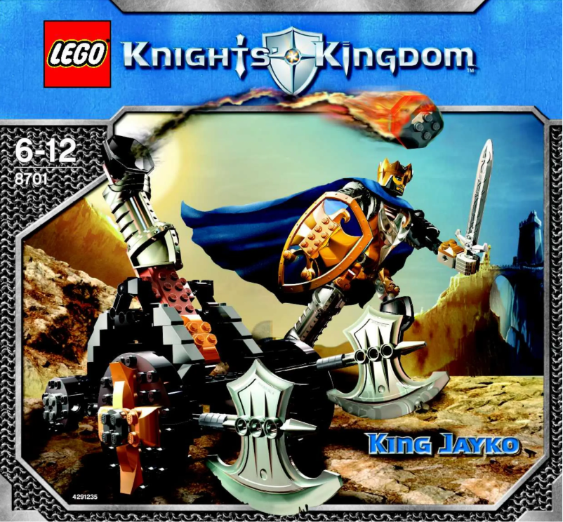 Page 1 de la notice Manuel utilisateur Lego Knights Kingdom 8701