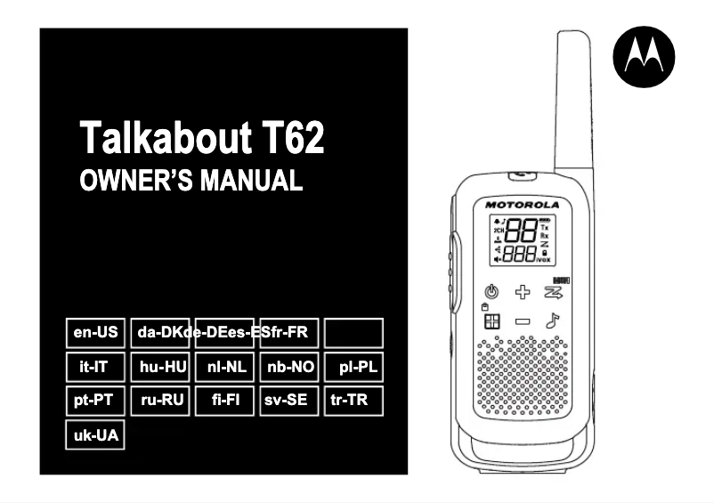 Image de la première page du manuel de l'appareil Talkabout T42