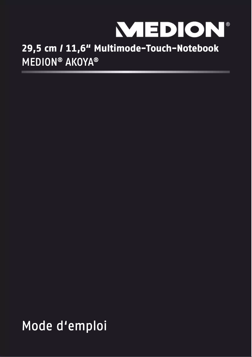 Image de la première page du manuel de l'appareil Akoya P2213T MD 98924