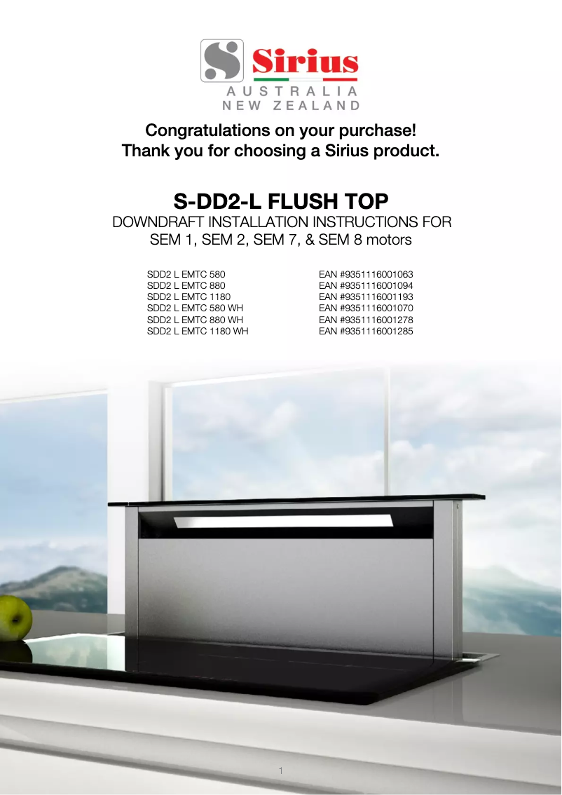 Image de la première page du manuel de l'appareil SDD2 L EMTC 1180