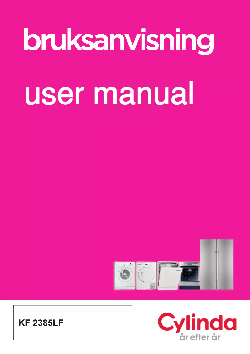 Page 1 de la notice Manuel utilisateur Cylinda KF2385LFH
