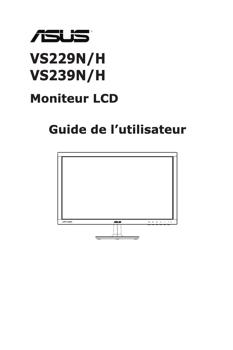 Page 1 de la notice Manuel utilisateur Asus VS239HV