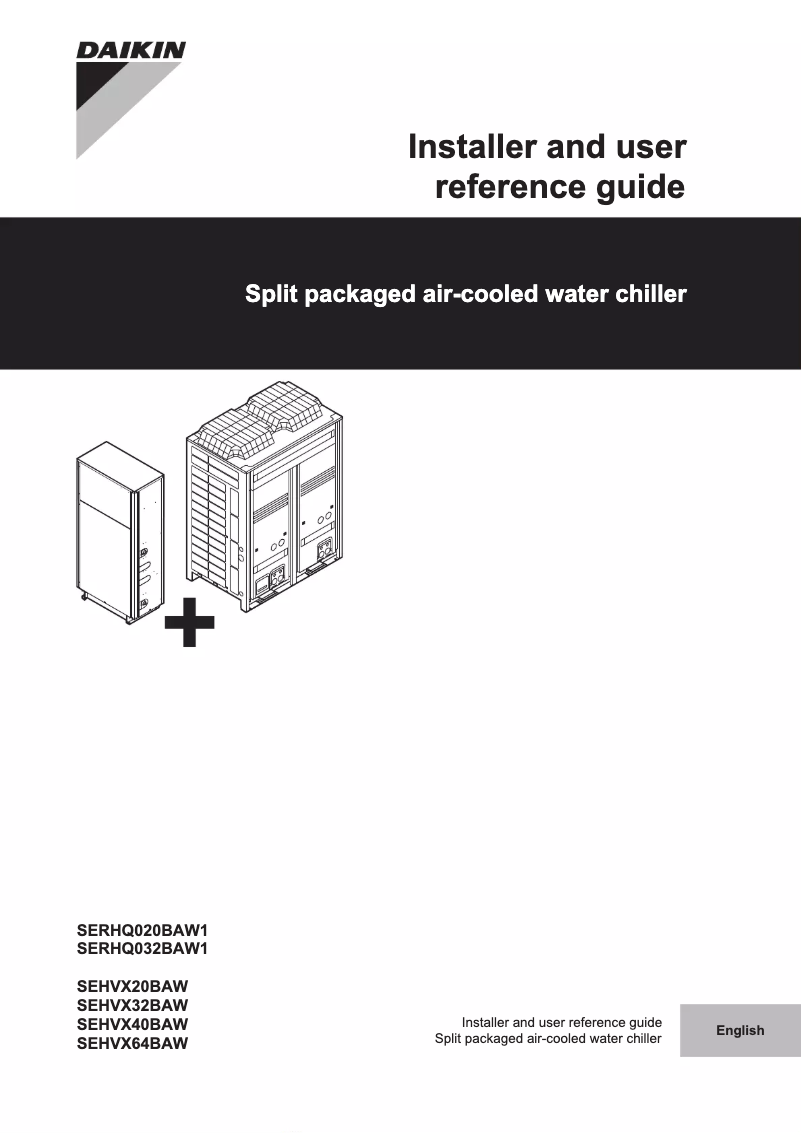 Page 1 de la notice Guide d'installation Daikin SERHQ020BAW1