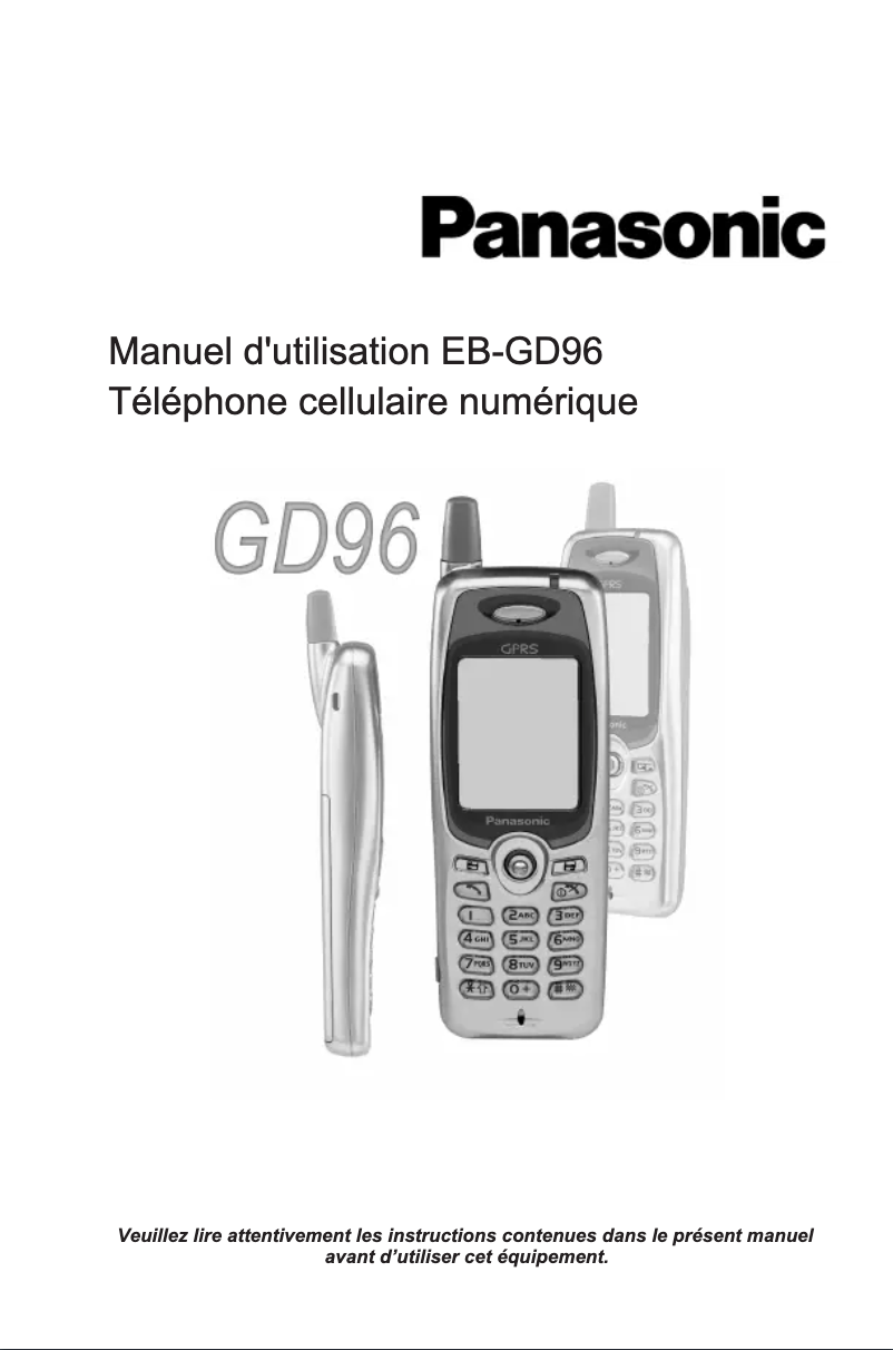 Page 1 de la notice Manuel utilisateur Panasonic EB-GD96