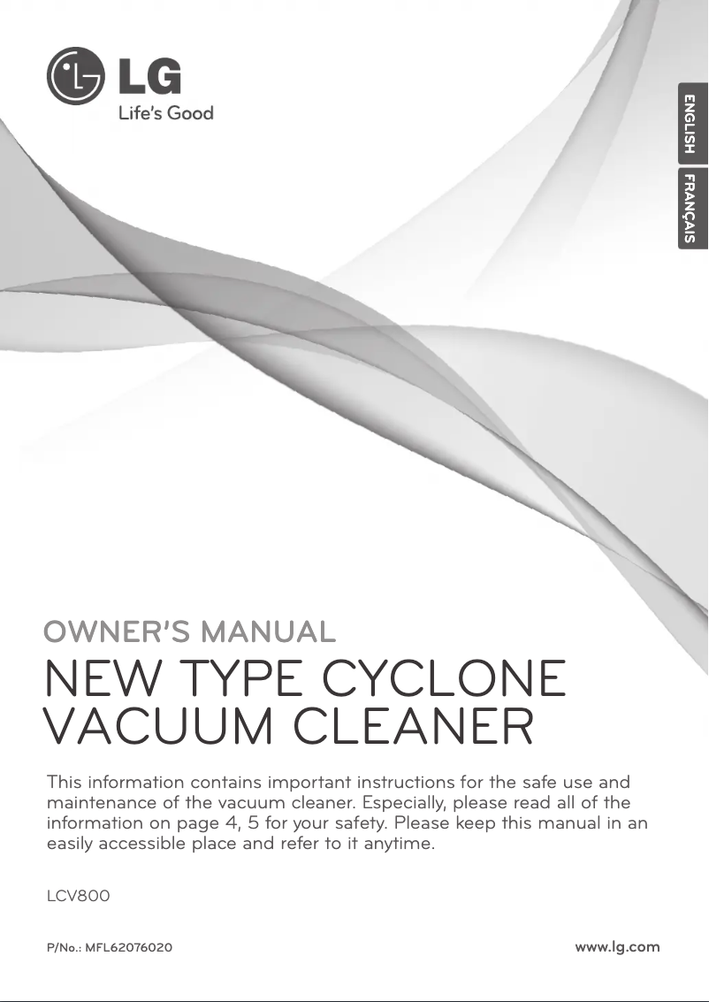 Página 1 del manual Manual de usuario LG LCV800