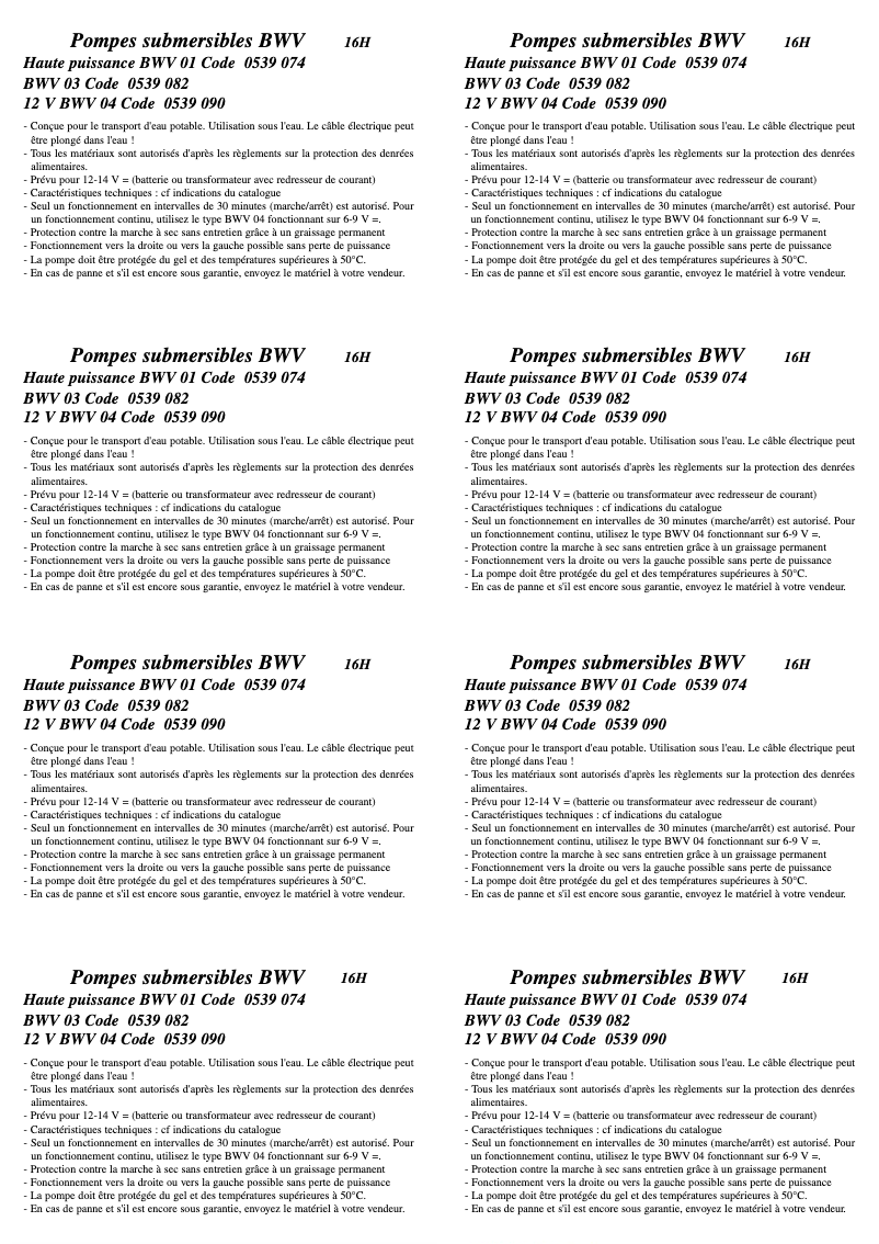 Imagen de la primera página del manual del dispositivo Typ 03