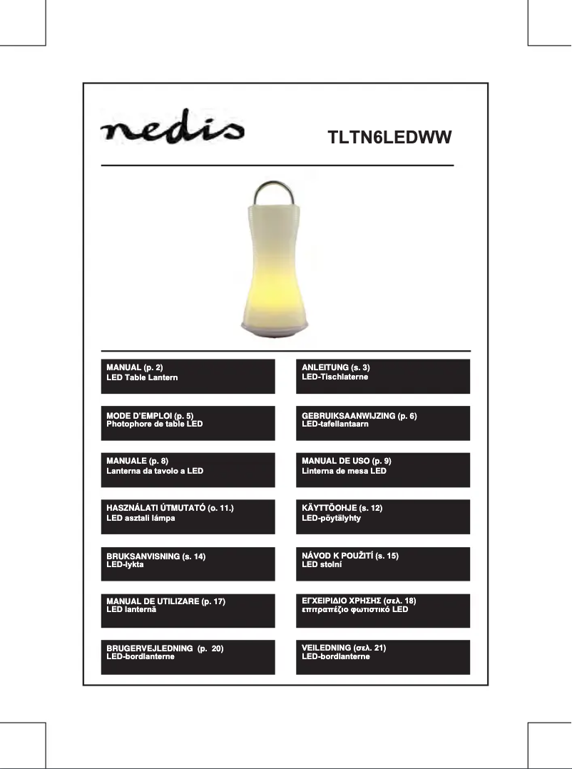 Page 1 de la notice Manuel utilisateur Nedis TLTN6LEDWW