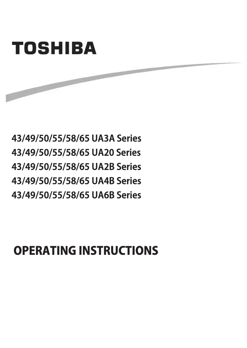 Page n°1 - Manuel utilisateur Toshiba 55UA2063