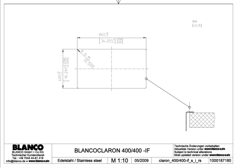 Page n°1 - Manuel utilisateur BLANCO CLARON 400/400-IF/A