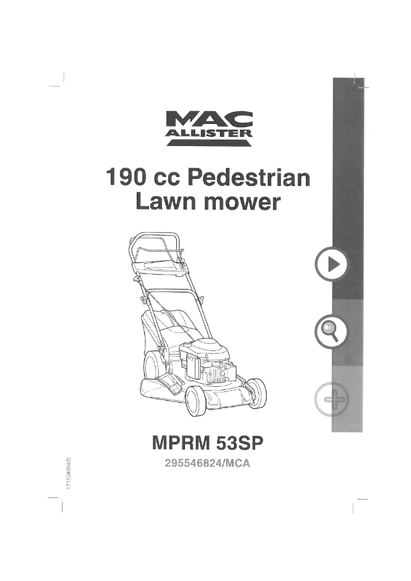 Page n°1 - Manuel utilisateur MacAllister MPRM53SP