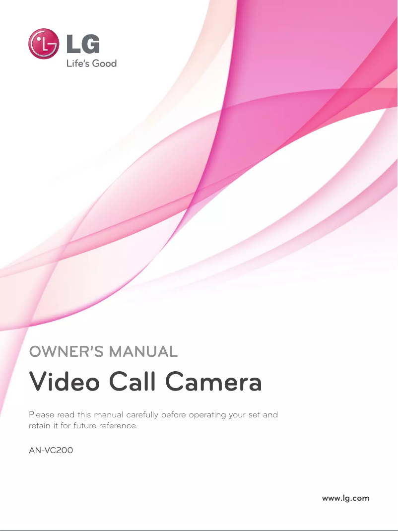Page 1 de la notice Manuel utilisateur LG AN-VC200