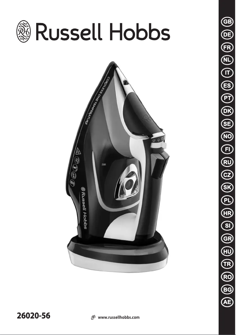 Page 1 de la notice Manuel utilisateur Russell Hobbs Cordless One Temperature 26020