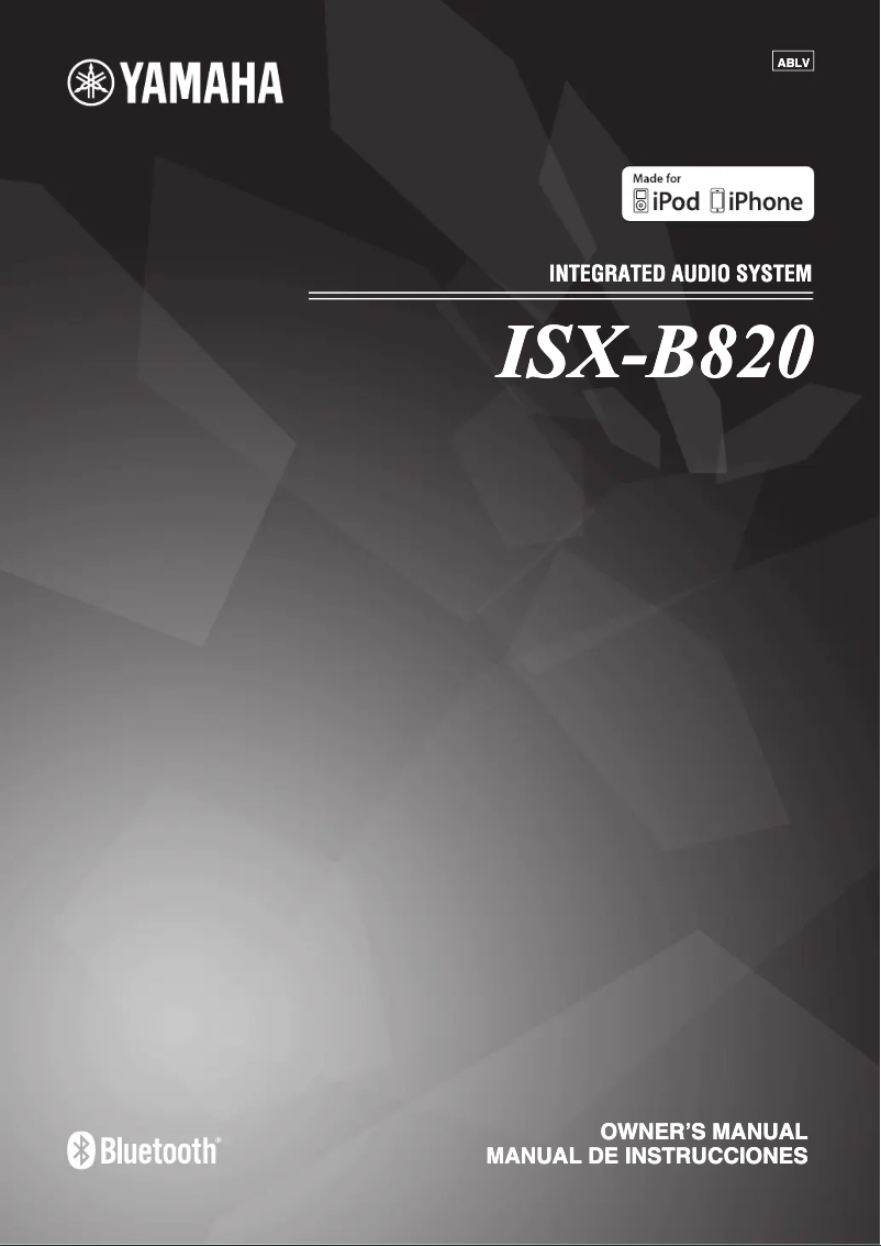 Image de la première page du manuel de l'appareil ISX-B820