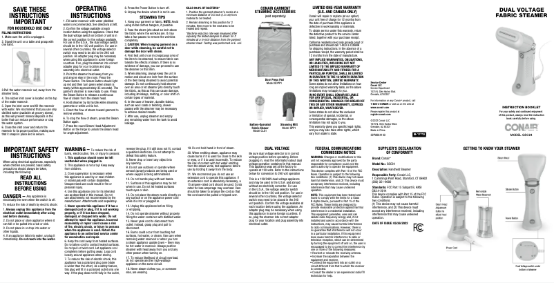 Image de la première page du manuel de l'appareil GSC24
