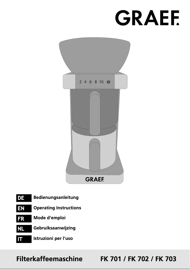 Page 1 de la notice Manuel utilisateur Graef FK 703