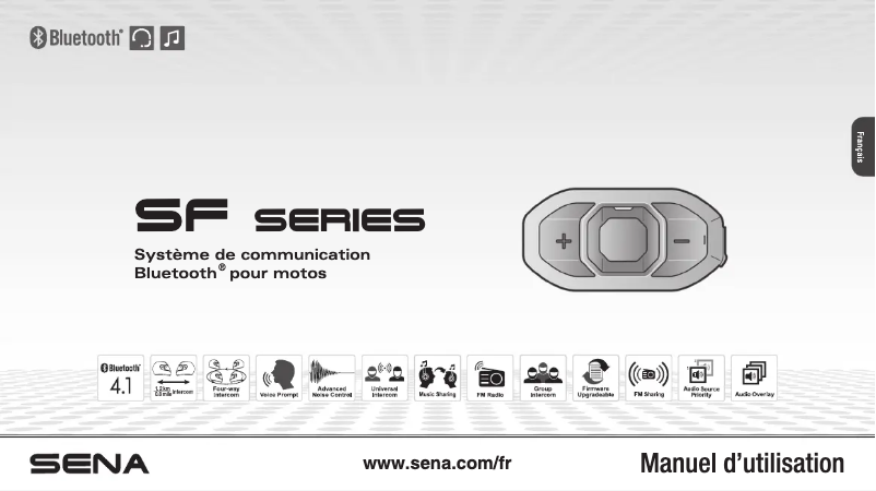 Page 1 de la notice Manuel utilisateur Sena SF2