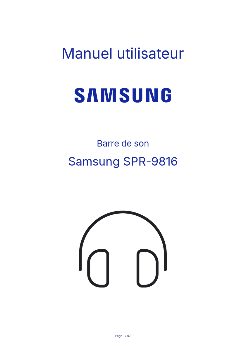 Image de la première page du manuel de l'appareil SPR-9816