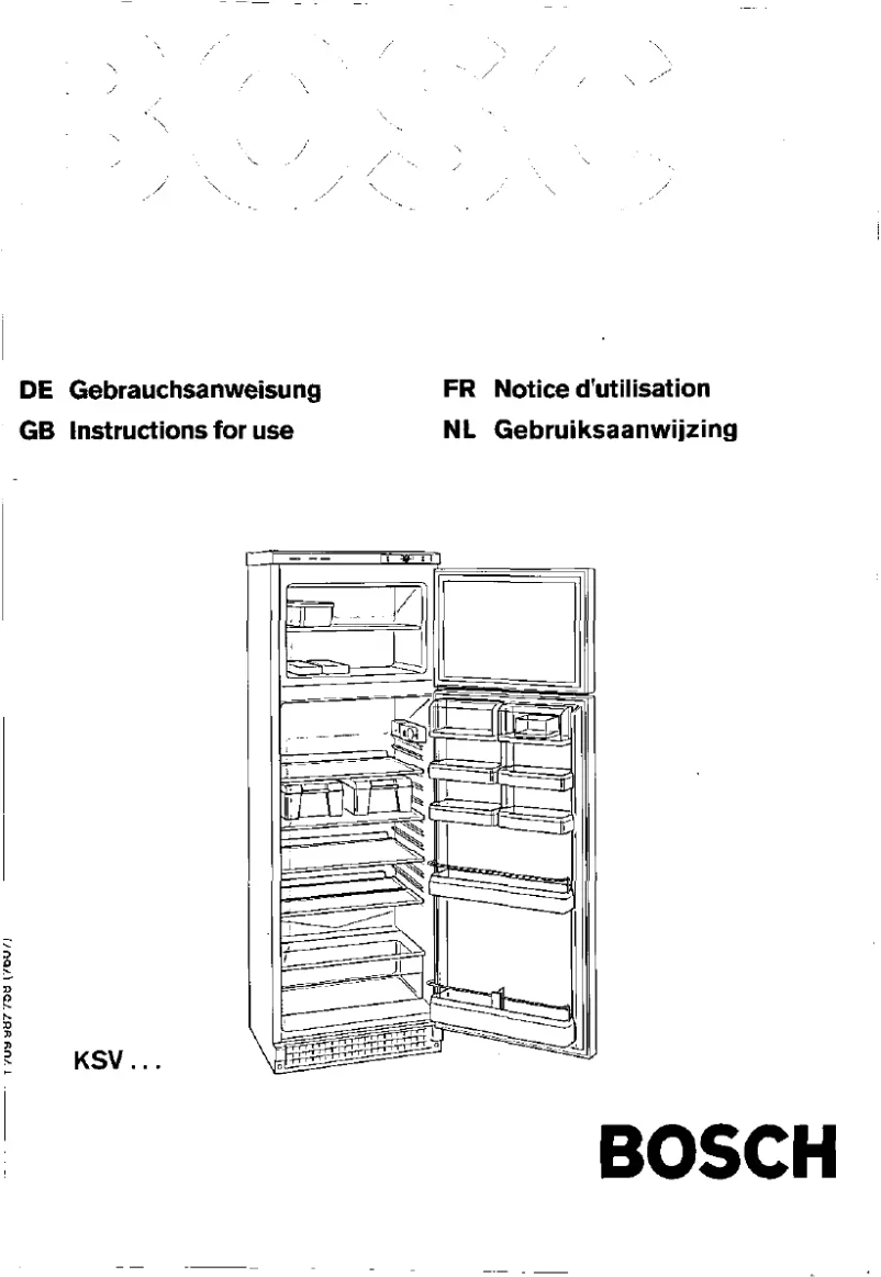 Page 1 de la notice Manuel utilisateur Bosch KSV2623