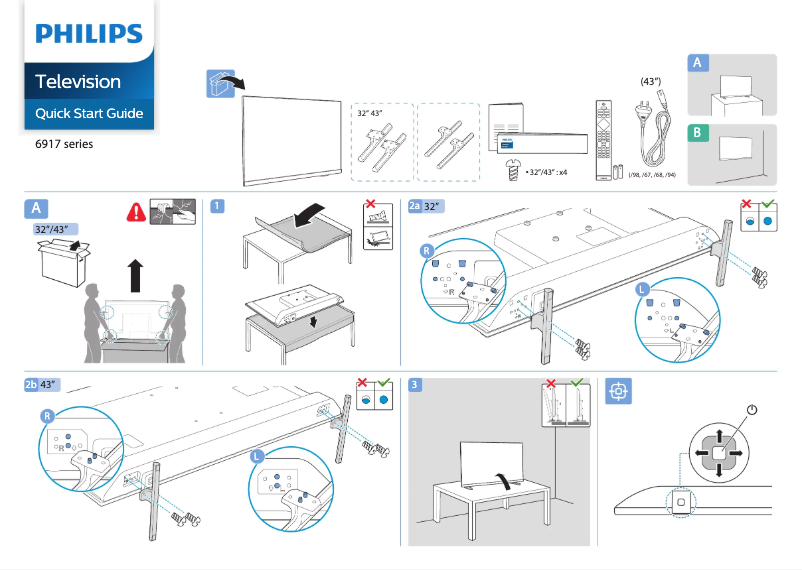 Page 1 of the manual Quick Start Guide Philips 32PHT6917