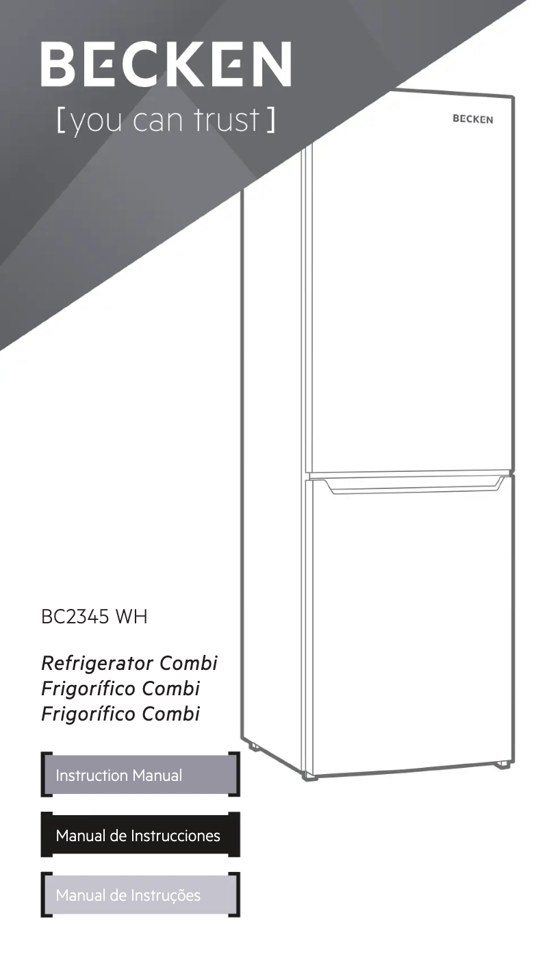 Page 1 de la notice Manuel utilisateur Becken BC2345 WH