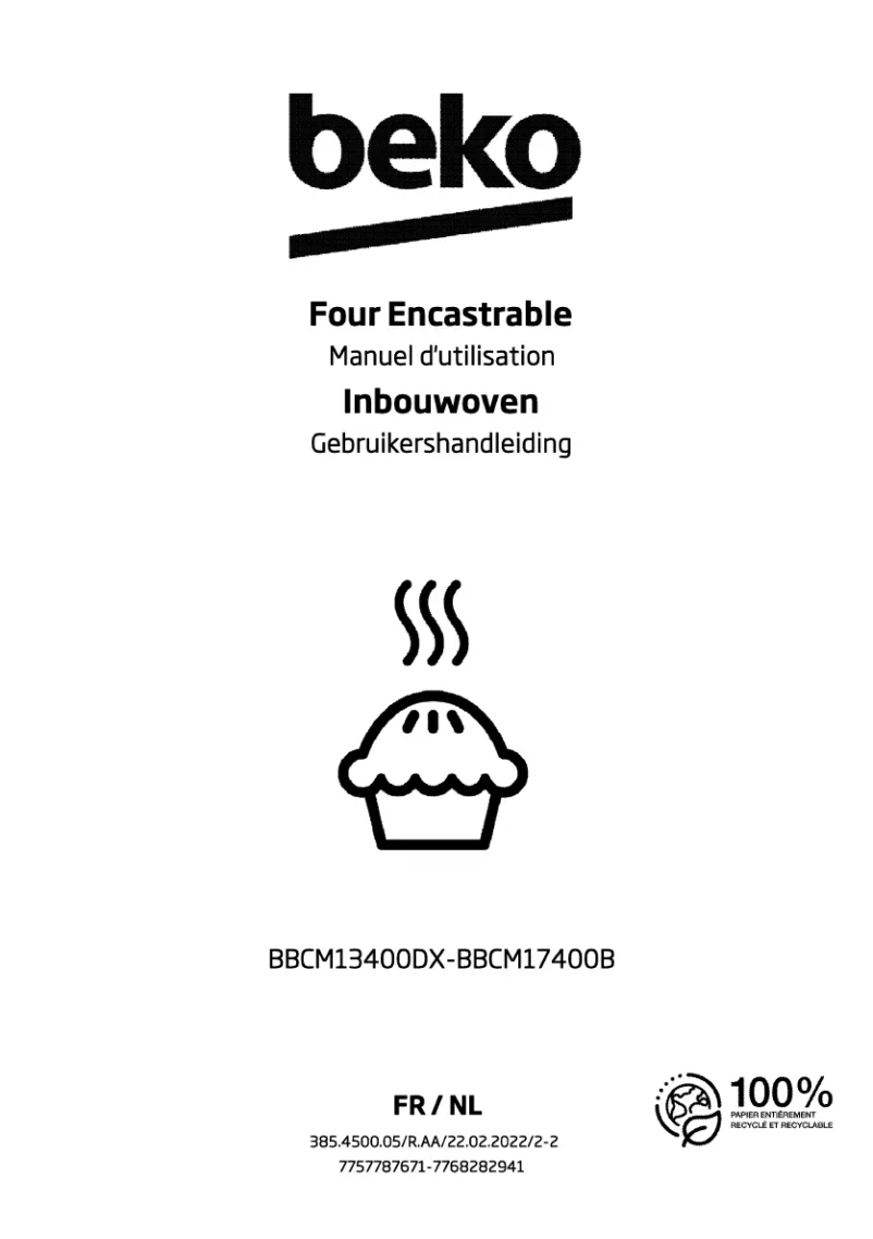 Page 1 de la notice Manuel utilisateur Beko BBCM17400B