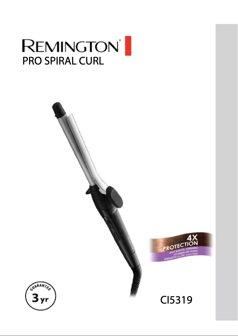 Page n°1 - Manuel utilisateur Remington Pro Spiral Curl CI5319