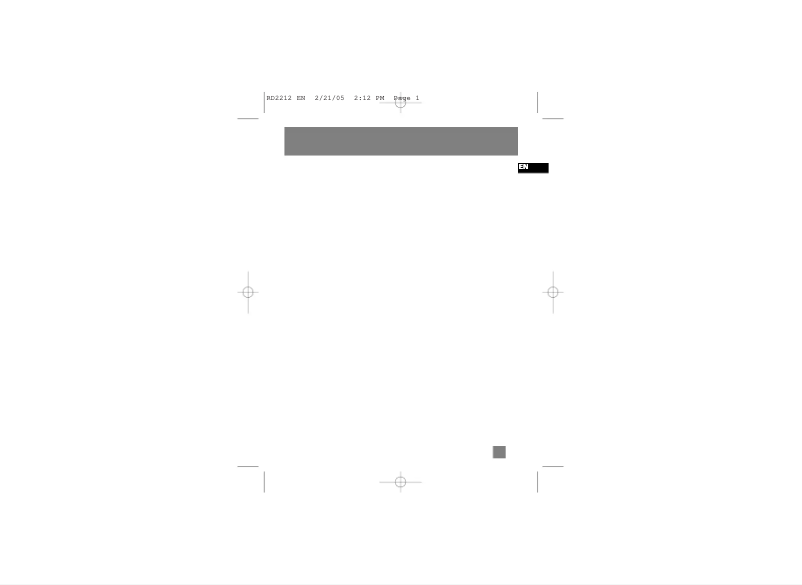 Page 1 de la notice Manuel utilisateur RCA Lyra RD2215