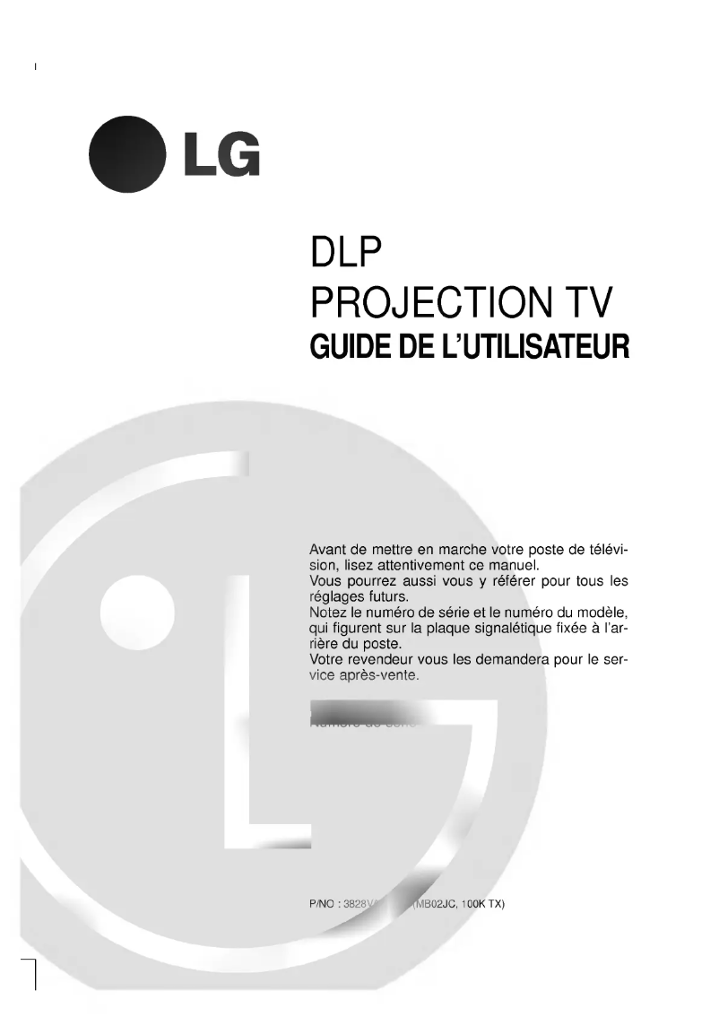 Page 1 de la notice Manuel utilisateur LG RT-44SZ23RB