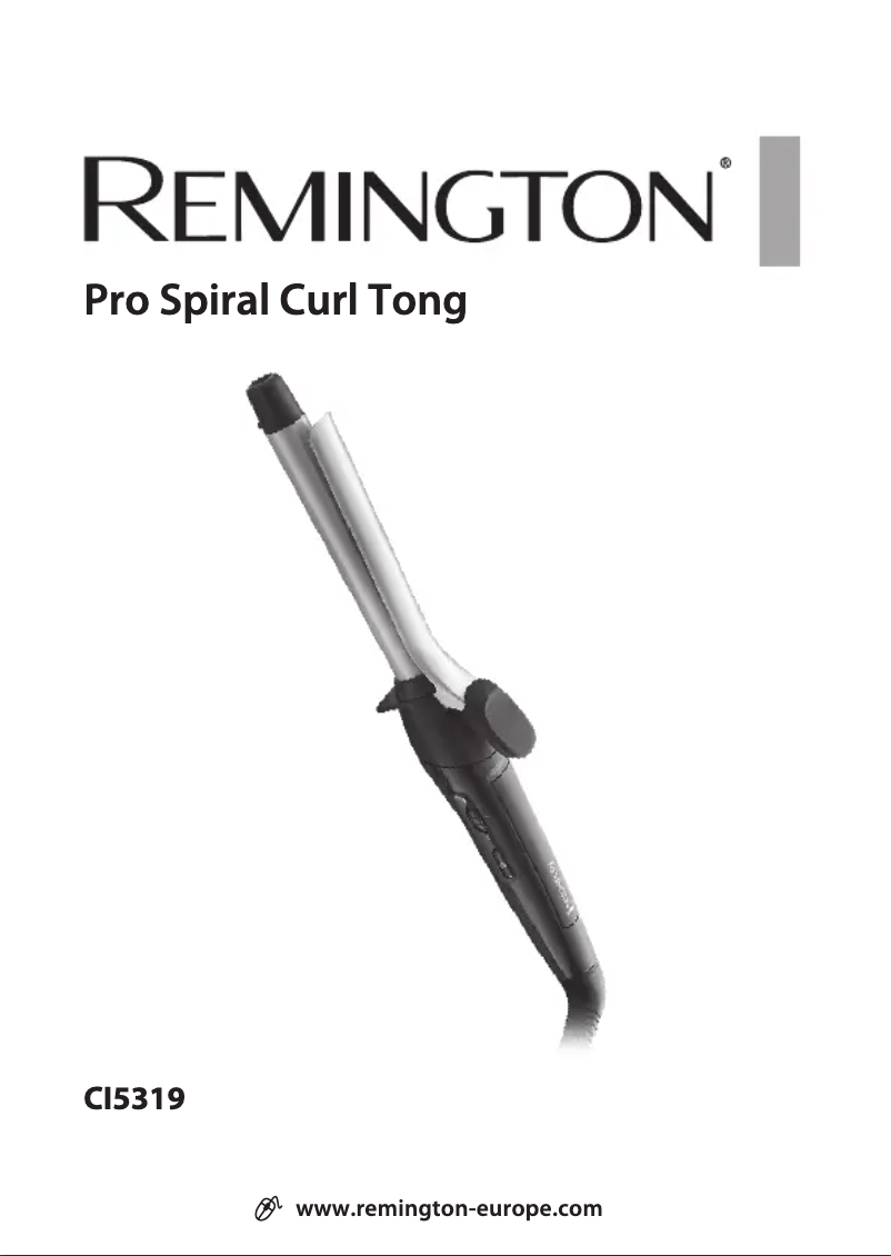 Page n°1 - Manuel utilisateur Remington CI5319
