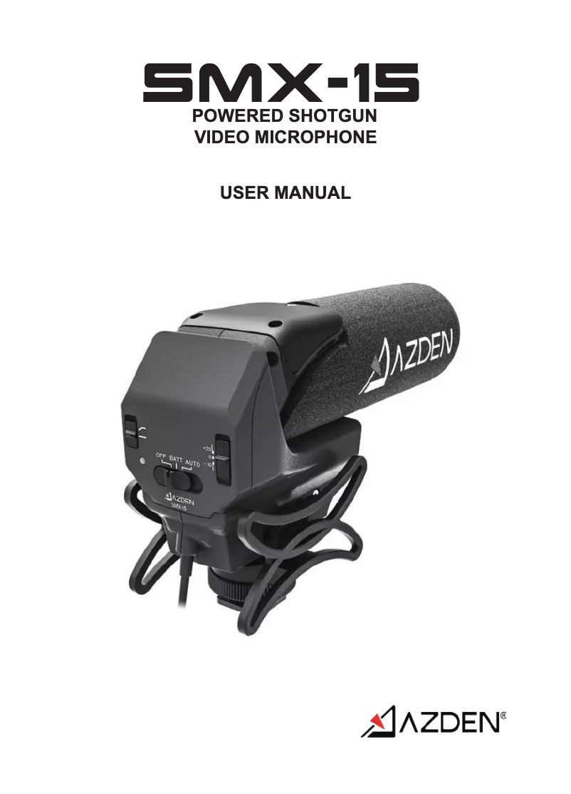 Page n°1 - Manuel utilisateur Azden SMX-15