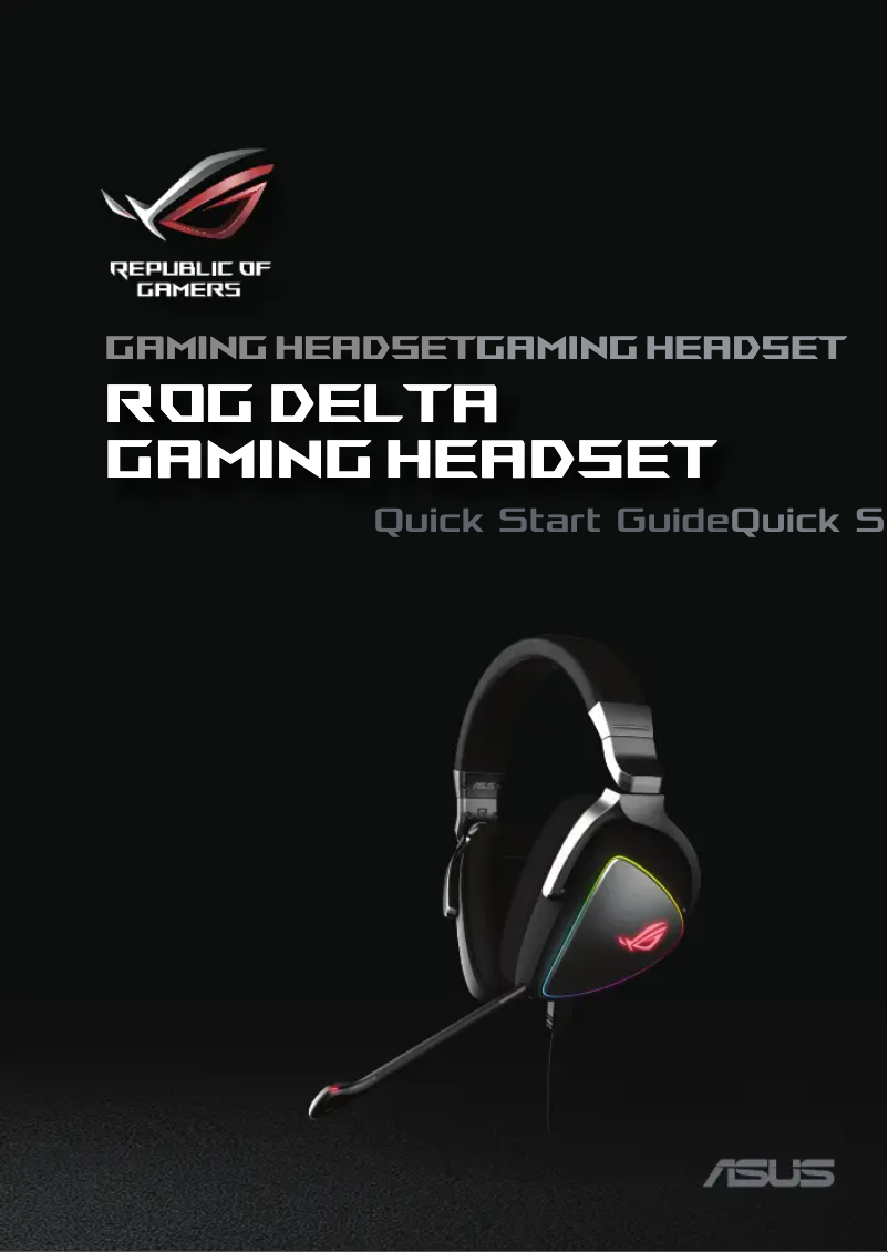 Image de la première page du manuel de l'appareil ROG Delta