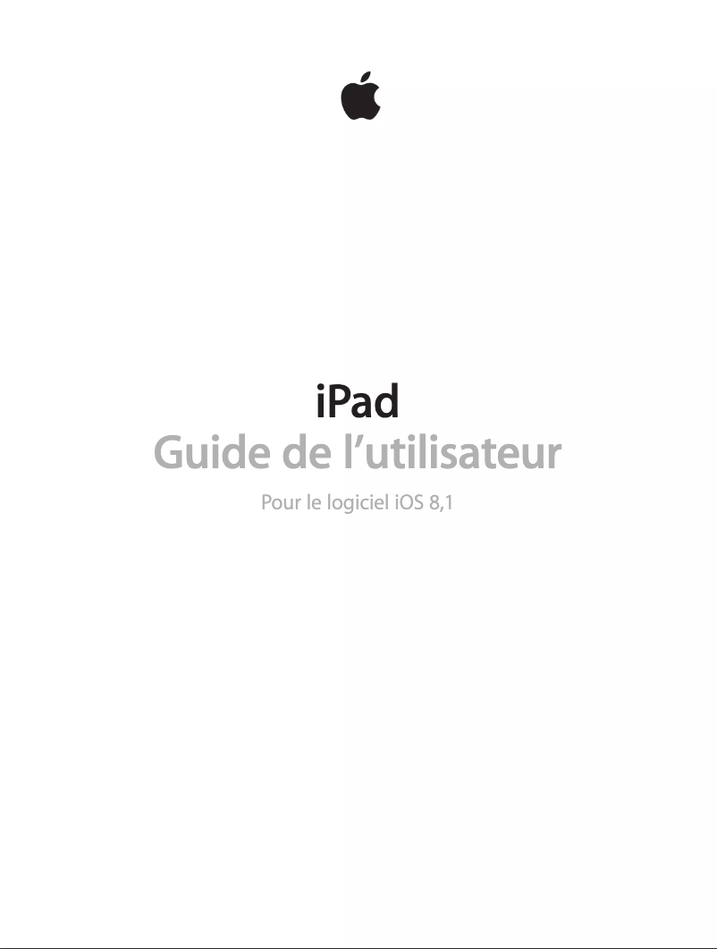 Page 1 de la notice Manuel utilisateur Apple iPad Air