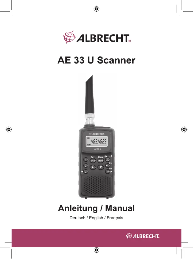 Page 1 of the manual User Manual Albrecht AE 33 U
