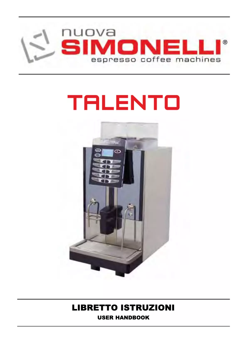 Page n°1 - Manuel utilisateur Nuova Simonelli Talento Double Step
