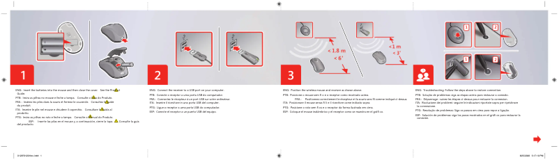 Page 1 de la notice Manuel utilisateur Microsoft Wireless Optical Mouse 2000