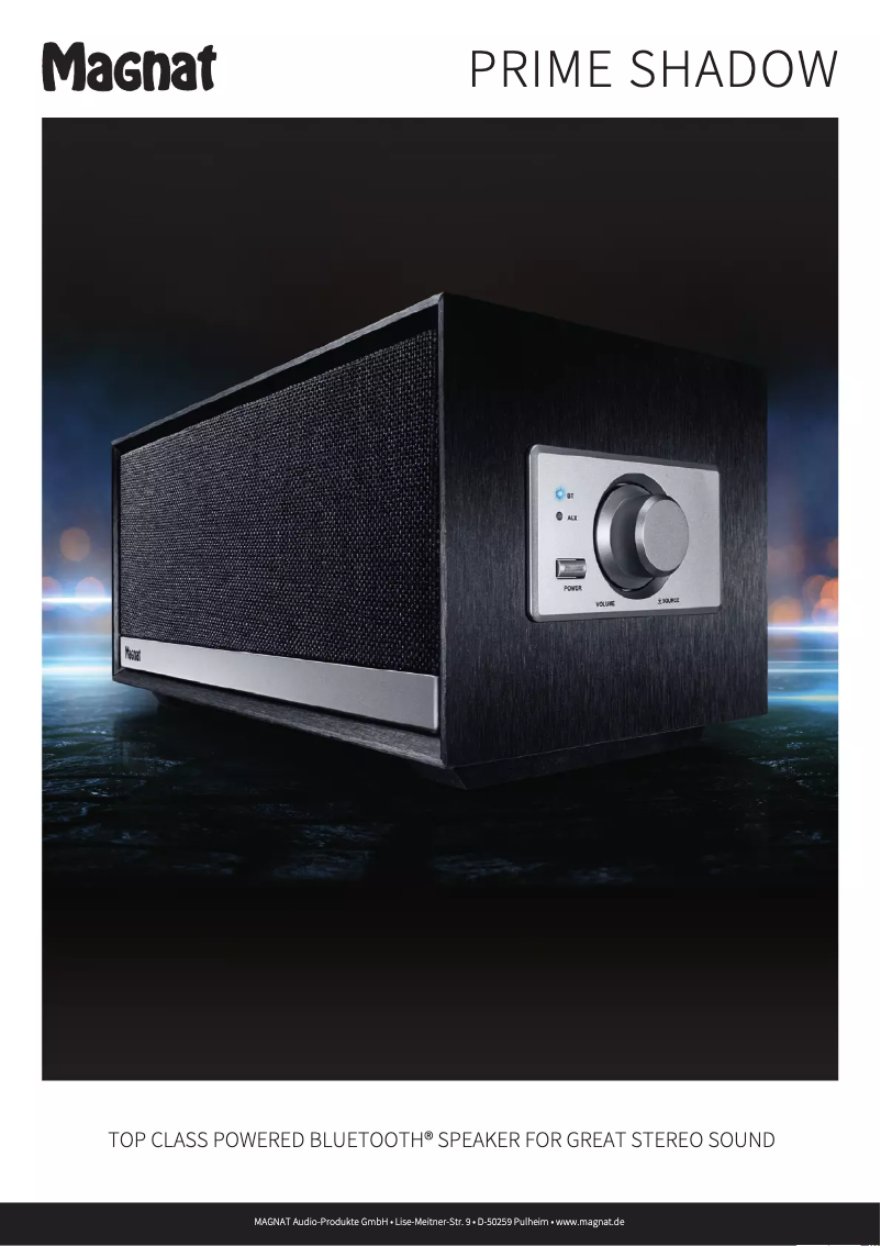 Page 1 de la notice Fiche technique Magnat Prime Shadow