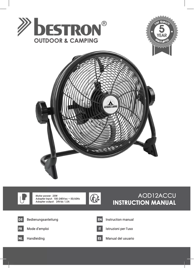 Page n°1 - Mode d'emploi Bestron AOD12ACCU